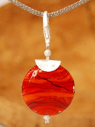 Anhnger Button  feuerrot 1